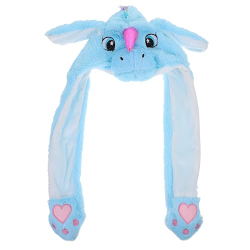 HAWILLOSCH 1Stk -Kappe Kinderkostüme Cosplay-Kostüm Einhorn-Cosplay-Accessoire Einhorn Kostüm Hut Outfit Kappen tiermütze tierkostüme Lustiger Hut Party-Neuheitshut Kaninchenfell Blue von HAWILLOSCH