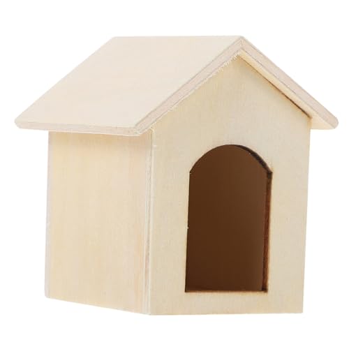 HAWILLOSCH 1Stk Mini- Miniature House miniaturhaus Small Model Mini House Model Vivid Design Miniatures Puppengartenverzierung Miniaturdekoration Mikro-Szenen-Layout Modell aus Holz Weiß von HAWILLOSCH