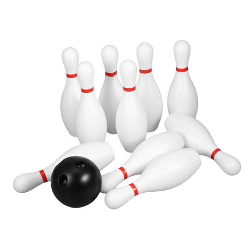 HAWILLOSCH 2 Sätze Bowling Kinder Bowlen Jumbo Spiel Werfen Schüsseln Krocket Und Kugel Schläger Scooter Für Kinder Im Alter Von 3-5 Jahren Ball Plastik Weiß von HAWILLOSCH