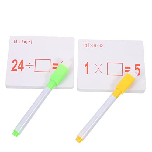 HAWILLOSCH 2 Sätze Lernkarten Mathematik Rechenübungen mit Stift Wiederbeschreibbar Teiliges Addieren Subtrahieren Multiplikation Division Lernspielzeug Frühförderung HAWILLOSCH 2 Sätze Lernkarten Mathematik Rechenübungen mit Stift Wiederbeschreibbar Teiliges Addieren Subtrahieren Multiplikation Division Lernspielzeug Frühförderung von HAWILLOSCH