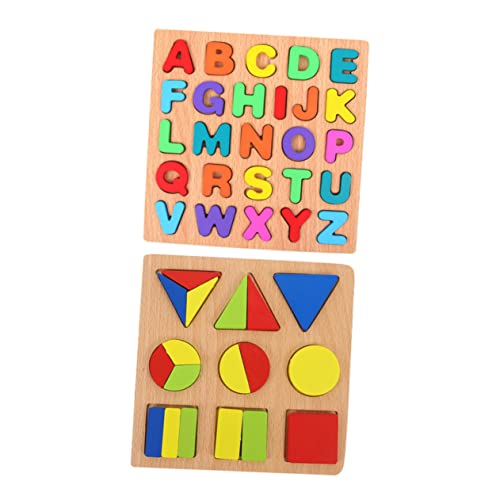 HAWILLOSCH 2 Sätze Puzzle laubsägen für rätsel für aufbügler Buchstaben spielsachen für knobeleien für kinderknallzeug rätsel hölzern Colorful von HAWILLOSCH