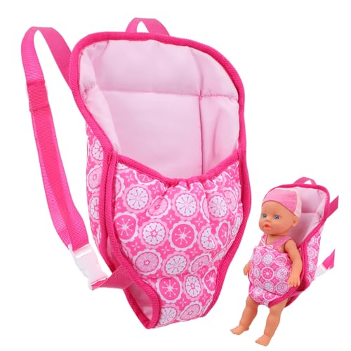 HAWILLOSCH 2 Stück 18 Puppenschlinge Puppe Tragbare Taschen Tragetuch Für Puppen Doll Frontträger Puppentragerucksack Zubehör Für Babypuppen Babytragetuch Babypuppenkleidung Rosa von HAWILLOSCH