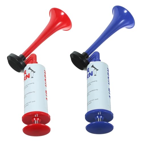 HAWILLOSCH 2 Stück Hand Push Trompete Air Horn Lautes Cheer Horn Für Fußball Events Und Partys Ideal Für Stadion Und Sportfeiern Signalhorn Für Aufregende Stimmung von HAWILLOSCH