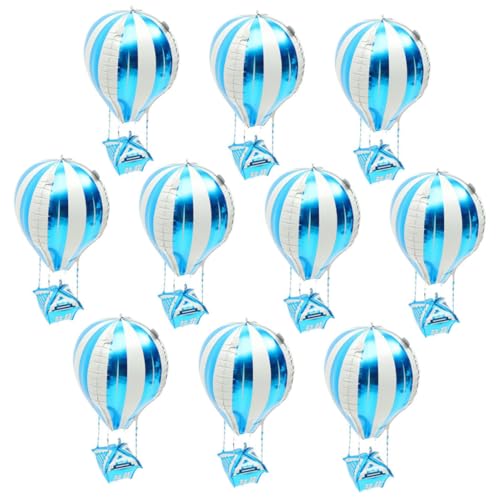 HAWILLOSCH 20St Heißluftballon event party kinder partyknaller kinder wasserballons goldhochzeit Geburtstagsparty liefert Dekorative Luftballons Party-Dekorationsballons Aluminiumfolie Blue von HAWILLOSCH