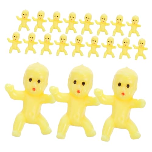 HAWILLOSCH 20St Mini- -Eiswürfel kleine Plastik Babys Badespielzeug für Babys entzückende Plastikbabys Partygeschenk Babystatuen aus Kunststoff Plastikbabypuppen Yellow von HAWILLOSCH