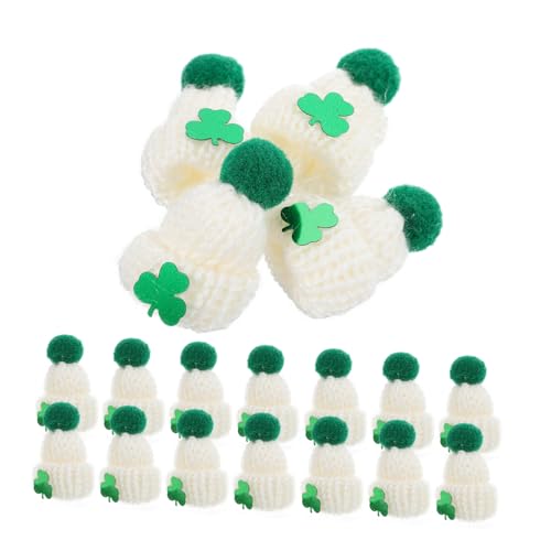 HAWILLOSCH 20st Mini-Kappe DIY Herstellung Von Zubehör Patricks Day Dekorationen Kleine Strickmützen Minihüte Zum Selbermachen Bastelzubehör Selber Machen DIY-kunstbedarf Hutschmuck Garn von HAWILLOSCH