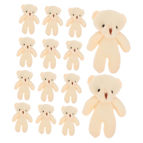 HAWILLOSCH 20st Mini-bär Winzig Tragen Ausgestopfter Kleiner Bär Kuscheltier Mini Bär Bärenpuppe Mini Verschleißfeste Kleine Bären Multifunktionaler Bärenanhänger Plüsch Beige Pp Baumwolle von HAWILLOSCH