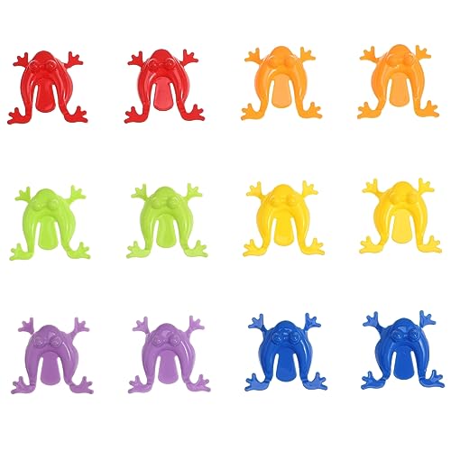 HAWILLOSCH 24St Frosch springen fliegend Fingerpuppen für Kinder Pullover Sprung Fingerspitze interaktives Spielzeug Animals Toys for Lernspielzeug Spielzeug zum Fingerdrücken Plastik von HAWILLOSCH