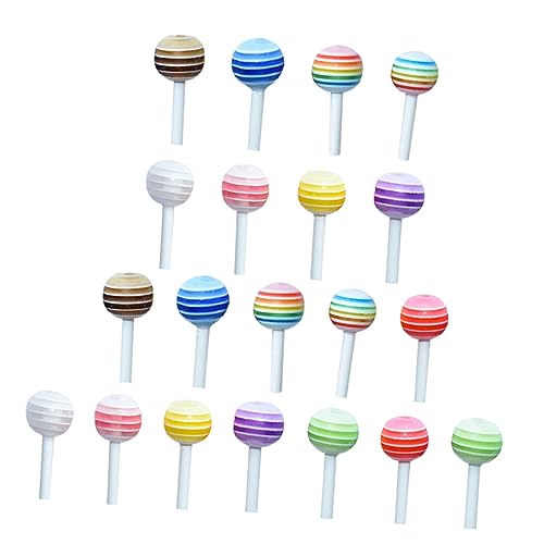 HAWILLOSCH 25 stücke Mini Lutscher Lolly Pops Modelle für Party Kunststoff Lollipop Statue Exquisite Dekorative Wirkung von HAWILLOSCH