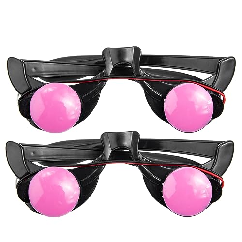 HAWILLOSCH 2St Clown-Brille Halloween Brillen leuchtbrille partydeko Einschulung karnevalsbrille Cosplay Geisterbrille jubelnde Brille schnapsgläser Party-LED-Brille Party-Bar-Brille Abs von HAWILLOSCH