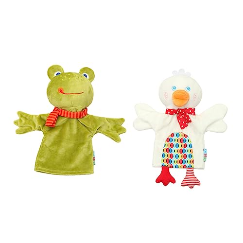 HAWILLOSCH 2St Handpuppe interaktive Puppen pucktuch plüschtiere Kindergartenkind Soft Toy Kuscheltiere für Welpenfiguren Kind Bevorzugungspuppen Kinderhandspielzeug Baumwolle Green von HAWILLOSCH