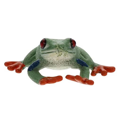 HAWILLOSCH 2st Frosch-Modell Hirsch Mini-Modell Spielzeuge Innen Miniatur Geweih Tiere Tierspielzeugmodell Kinderspielzeug Lernspielzeug Tiermodell Spielzeug Tierdekoration Plastik von HAWILLOSCH