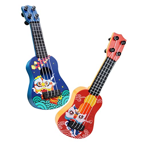 HAWILLOSCH Musikspielzeug Set Mini Gitarre Cartoon Ukulele Für Kleinkinder Musikinstrumente Für Jungen Und Ädchen Lernspielzeug Für Musikalische Früherziehung Und Ukulele Kinder von HAWILLOSCH