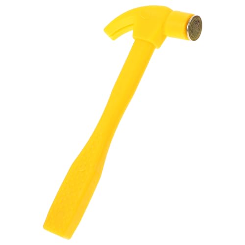 HAWILLOSCH 2st Simulierter Kleiner Hammer Spielzeughammer Für Kinder Hammer Reparieren Hammerspielzeug Für Kinder Spielzeughämmer Kunststoffhammer Für Kinder Lernspielzeug Metall Yellow von HAWILLOSCH