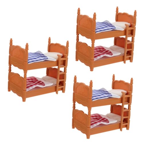 HAWILLOSCH 3 STK Bett Portable Bed hochbeet aus Kunststoff air cot bebybeet puppenhauszubehör Spielzeuge Mini-Schlafzimmermöbel Matratze Koje Dekor puppenhaus Mini möbel Simulationsmöbel PVC von HAWILLOSCH