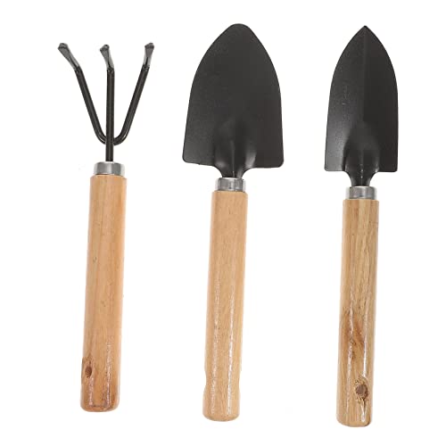 HAWILLOSCH 3 Teiliges Mini Gartenwerkzeug Set Mit Schaufel Rechen Und Hacke Für Outdoor Camping Und Gartenarbeit Ideal Für Kleine Gärten Und Mikrolandschaften von HAWILLOSCH