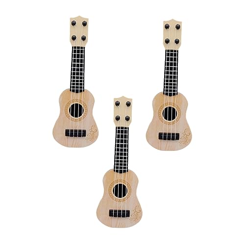 HAWILLOSCH 3 Stück Mini Gitarren Spielzeug Musikinstrumente Aufklärungsgitarre Für Kinder in Zufälliger Farbe Perfekt Für Frühe Musikerziehung von HAWILLOSCH