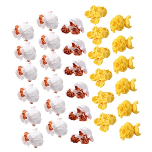 HAWILLOSCH 300 STK Künstliches Popcorn Kreatives Popcorn Simuliertes Popcorn Popcorn-Modell Mini-lebensmittelspielzeug Gefälschtes Popcorn Gefälschte Popcorn-Requisite Prop-Popcorn Harz von HAWILLOSCH