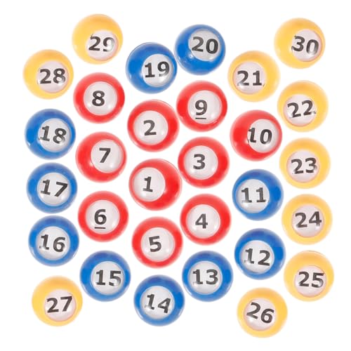 HAWILLOSCH 30st Bingo-ersatzbälle Nahtlose Bälle Interessante Spielbälle Kugel Requisiten Party Tombola Bälle Lotteriekugeln Zur Unterhaltung Party-aktivitäts-Requisiten Bälle Rufen Plastik von HAWILLOSCH