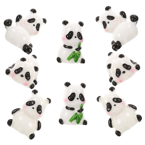 HAWILLOSCH 32 STK Mini-Panda-Ornament Entzückende Panda-Statue Panda-kuchendekoration Desktop-Panda-Dekoration Dschungeltierfiguren Garten-Panda-Figur Tisch-Panda-Statue Panda-Modell Harz von HAWILLOSCH