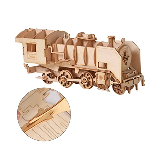 HAWILLOSCH 3D Holzpuzzle Lernspielzeug Modelleisenbahn Puzzle Aus Für Kinder Und Erwachsene Kreatives Denkspiel Zur Der Feinmotorik Und Konzentration 1 Stück von HAWILLOSCH