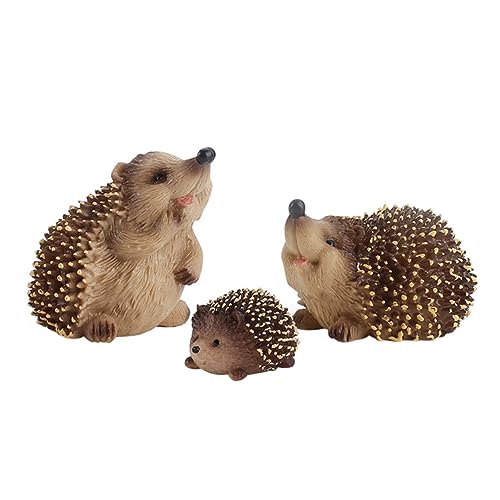 HAWILLOSCH 3St Simulation Igel Wilde Igelverzierung Mini-Igel-Figur Igel-Modell Igel Miniaturfigur Desktop-Spielzeug Spielzeug für Kinder kinderspielzeug Igel Spielzeug Tiermodell PVC von HAWILLOSCH