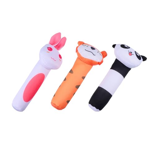 HAWILLOSCH 3St Spielzeug rasseln Plüschtier Animal Toys -Spielzeug regice Plush Spielzeug mit Babygriffen Tierspielzeug für Babys Spielzeuge rasselnde Spielsachen Rasselspielzeug von HAWILLOSCH