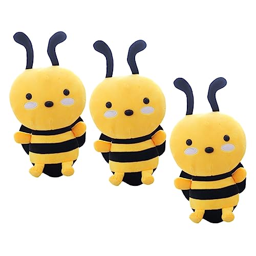 HAWILLOSCH 3er Set üsch Bienen Kissen Kuschelige Biene Dekoration Flauschige Stofftiere Für Geschenkidee Für ädchen Und Jungen Ideal Zum Und Kuscheln von HAWILLOSCH