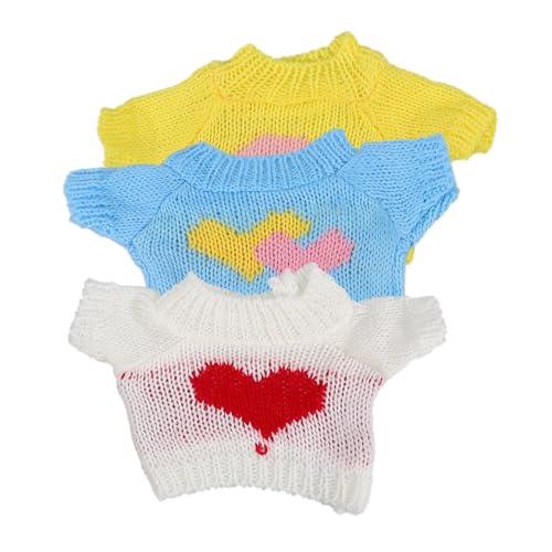 HAWILLOSCH 3st Zubehör Für Puppenpullover Zartes Puppendekor Mädchenpuppe Kleidung Tragen Austauschbare Puppenkleidung Wiederverwendbare Puppenkleidung Grundlegendes Puppenoutfit Buggy Garn von HAWILLOSCH