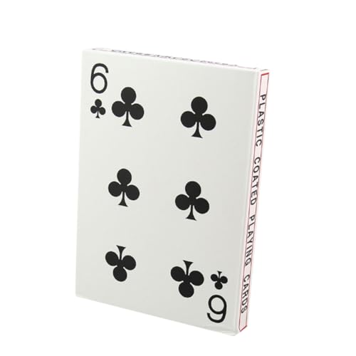 HAWILLOSCH 4 Kartenspiel Pokerkarte Aus Papier Brettspiel-Poker Große Spielkarten Kreative Pokerkarten Weiß von HAWILLOSCH