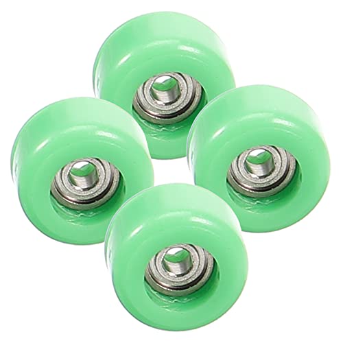 HAWILLOSCH 4 Stück Fingerskate Hand Spielzeug Finger Skateboard Mini-Räder Tischzubehör Mini-Skateboard Spielzeuge Kinderspielzeug gefälschtes Rollenspielzeug Fingersport-Modell Plastik Green von HAWILLOSCH