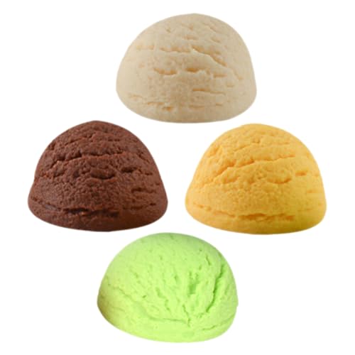 HAWILLOSCH 4 Stück Modell Einer Eiskugel Eiscreme-Verzierungen Simulation Eiskugeln Requisite Gefälschte Eiskugeln EIS Requisiten Eiscreme Kugeln Eiscreme-Requisiten Eisbällchen-Requisite PVC von HAWILLOSCH