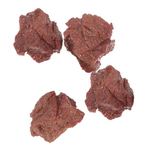 HAWILLOSCH 4 Stück Steak Modell Gefälschte Steak Dekore Gefälschtes Fleisch Gefälschtes Essen Realistische Künstliche Fleisch Requisite Künstliches Gekochtes Steak Gefälschtes von HAWILLOSCH