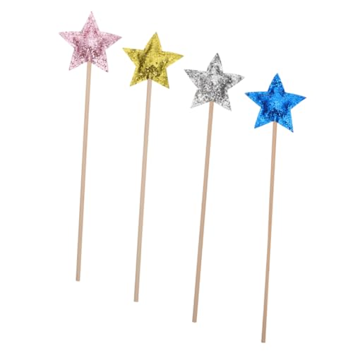 HAWILLOSCH Star Fairy Sticks 4-teiliges Feenstab-Set Feenparty Cosplay Feenstab für Jungen und Mädchen von HAWILLOSCH