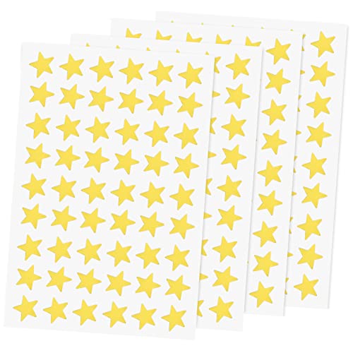 HAWILLOSCH 40 Blätter Star-Belohnungsaufkleber belohnung Aufkleber bürodeko Klassenzimmerdekoration belohnungssticker Sternaufkleber Sterne-Aufkleber Aluminiumfolie Golden von HAWILLOSCH