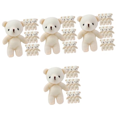 HAWILLOSCH 40 STK Mini-bär Spielzeuge Bärenpuppe Für Kinder Bär Stofftiere Masse Tragen Schafspielzeug Cariñ-Peluche Kuscheltier Mini Bär Kleine Kuscheltiere Ausgestopft Pp Baumwolle Beige von HAWILLOSCH