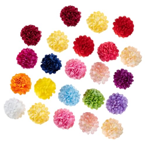 HAWILLOSCH 40St gefälschte Blumenköpfe künstliche blüten Artificial Flower gefälschte Gänseblümchenköpfe Chrysanthemenkugelstrauß Kopfschmuck DIY Blumen köpfe Bastelmaterial selber Machen von HAWILLOSCH