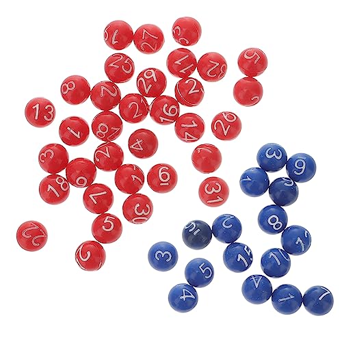 HAWILLOSCH 49 STK Ball der Lotteriemaschine Markierungspunkte für Billardtische Bingo-Preise Lotto Bingo Kugeln Party Games spielzeuge Verlosung von Spielbällen Plastikbälle zu verlosen von HAWILLOSCH