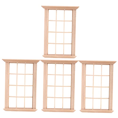 HAWILLOSCH 4stücke Miniaturfenster Modell Holzfenster Für Puppenhaus Zubehör Für Spielzeug Puppenstube Und Wohnaccessoires Realistische Innenraumdekoration HAWILLOSCH 4stücke Miniaturfenster Modell Holzfenster Für Puppenhaus Zubehör Für Spielzeug Puppenstube Und Wohnaccessoires Realistische Innenraumdekoration von HAWILLOSCH