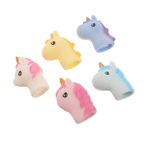 HAWILLOSCH 5-teiliges Mini-Einhorn-handpuppen-simulationsgummi-tierspielzeug, Ideal Für Partygeschenke Für Kinder Im Bad Und Aktivitäten Im Klassenzimmer von HAWILLOSCH