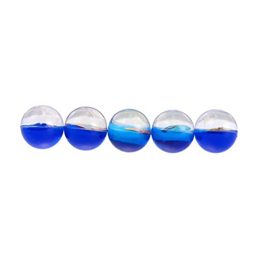 HAWILLOSCH 5St Lernspielzeug für Kinder klarer Springball Hüpfbälle Masse gefüllte Hüpfbälle hohe springende Bälle kinderspielzeug Kinder Spielzeug Springender Ball aus Gummi Blue von HAWILLOSCH