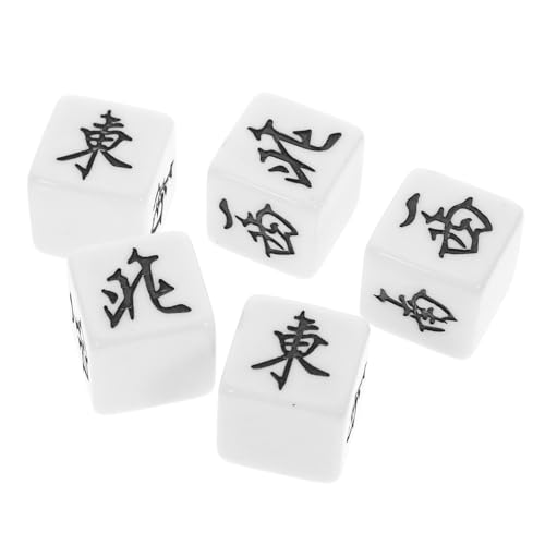 HAWILLOSCH 5st Unterhaltungswürfel Spiel Würfel Chinesisches Mahjong-Spiel Kleine Mahjong-würfel Brettspielwürfel Nachtbar-würfel Dekorative Mahjong-würfel Würfel Für Spiel Partyzubehör Acryl von HAWILLOSCH