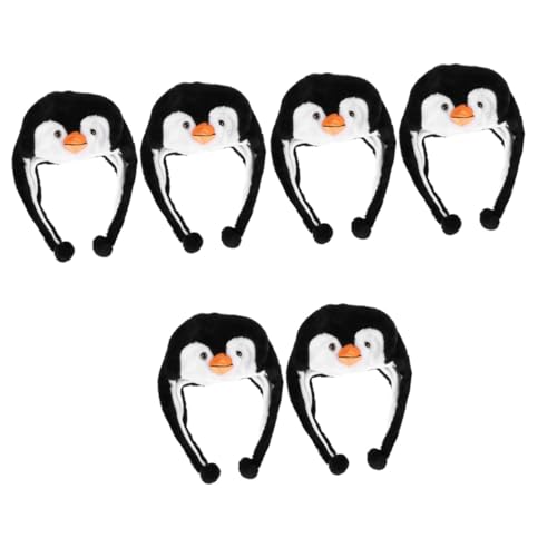 HAWILLOSCH 6 Stk Pinguin-Hut Pinguin-Mütze Party-Pinguinhut Soda-Hut lustiger Hut gefüllter Hut caps für kinder tiermütze kleider Tierhüte für Erwachsene Tiere Hut Kostüm Hut PP Baumwolle von HAWILLOSCH