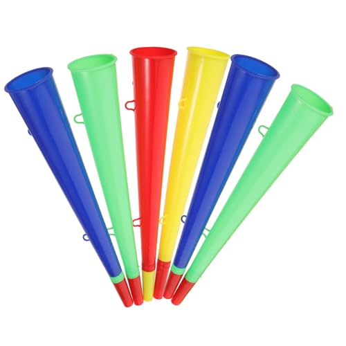 HAWILLOSCH 6 Teiliges Spielhorn Für Kinder Musikinstrumente Sporthorn Sportspiel Trompeteninstrumente Spielzeug Spielset Stadionhorn Für Jubelnde Fans Jubelinstrument von HAWILLOSCH