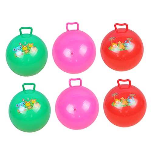 HAWILLOSCH 6St den Ball klopfen Sporthüpfen Hüpfball hüpfendes Spielzeug Kinder Gymnastikball Hüpfball für Kinder kinderspiele Kinder Spiele Ballspielzeug für Kinder aufblasbare Bälle Plastik von HAWILLOSCH