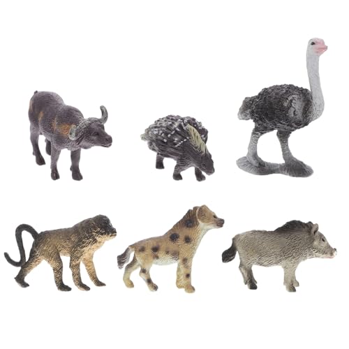 HAWILLOSCH 6pcs Afrikanische Wildlife Tier Spielzeug Simulation Tier Figuren Für Schreibtisch Spielzeug von HAWILLOSCH