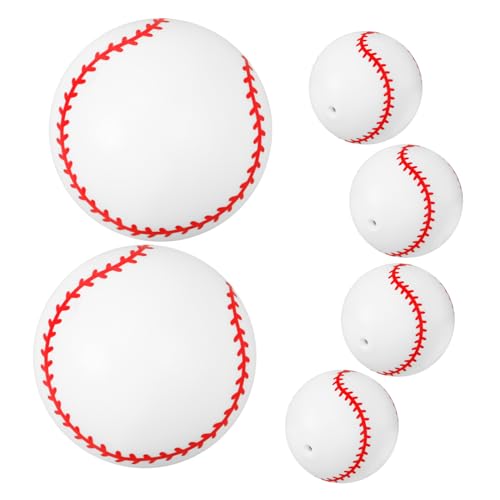 HAWILLOSCH 6st Aufblasbarer Baseball Baseball-Party-dekor Bälle Für Kinder Baseball-partygeschenke Aufblasbarer Spielzeugball Spielzeug Für Strandspiele Baseball-Ballon Babybälle Weiß PVC von HAWILLOSCH