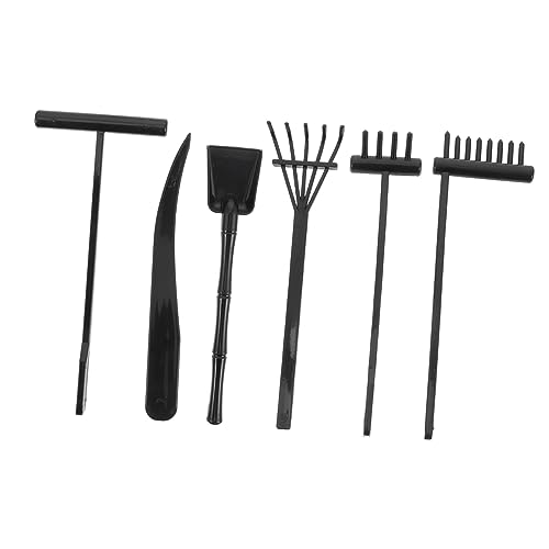 HAWILLOSCH 6st Zen-sandrechen-Set Bling Zubehör Mini-rechen Für Zen-Garten Miniaturen Der Sandkastentherapie Kellen Gestell Zen-kit Regal Mini-Zen-Garten-kit Stift Automatisch Plastik Black von HAWILLOSCH