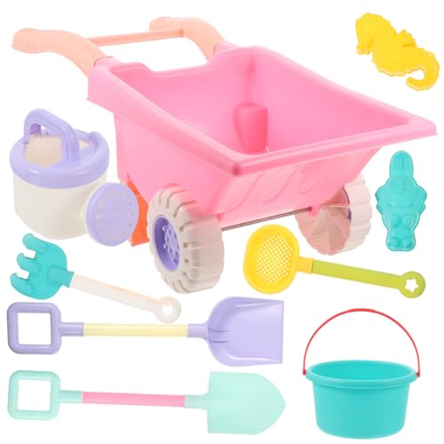 HAWILLOSCH 7 Teiliges Kinder Strandspielzeug Set Mit Trolley Eimer Schaufel Und Rechen Ideal Für Sandkasten Und Strandabenteuer Robustes Und Buntes Spielzeug Für Jungen Und ädchen von HAWILLOSCH