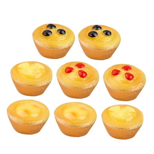 HAWILLOSCH 8St Simulierter Obstkuchen gefälschte Desserts schöne Kuchen-Food-Modelle künstliche zur Auslage Puppenhaus Zubehör Dekorative Desserts Mini-Dessert Mini-Essen Harz von HAWILLOSCH